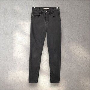 Levi’s 721 High Rise Skinny Jeans Women’s W27xL28 Black Slim Fit Stretch Denim